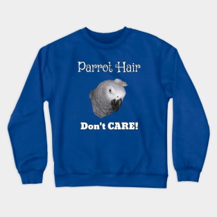 African Grey Parrot Feather Hair Crewneck Sweatshirt